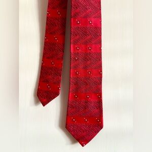 Vintage Red Skinny Necktie 1950s